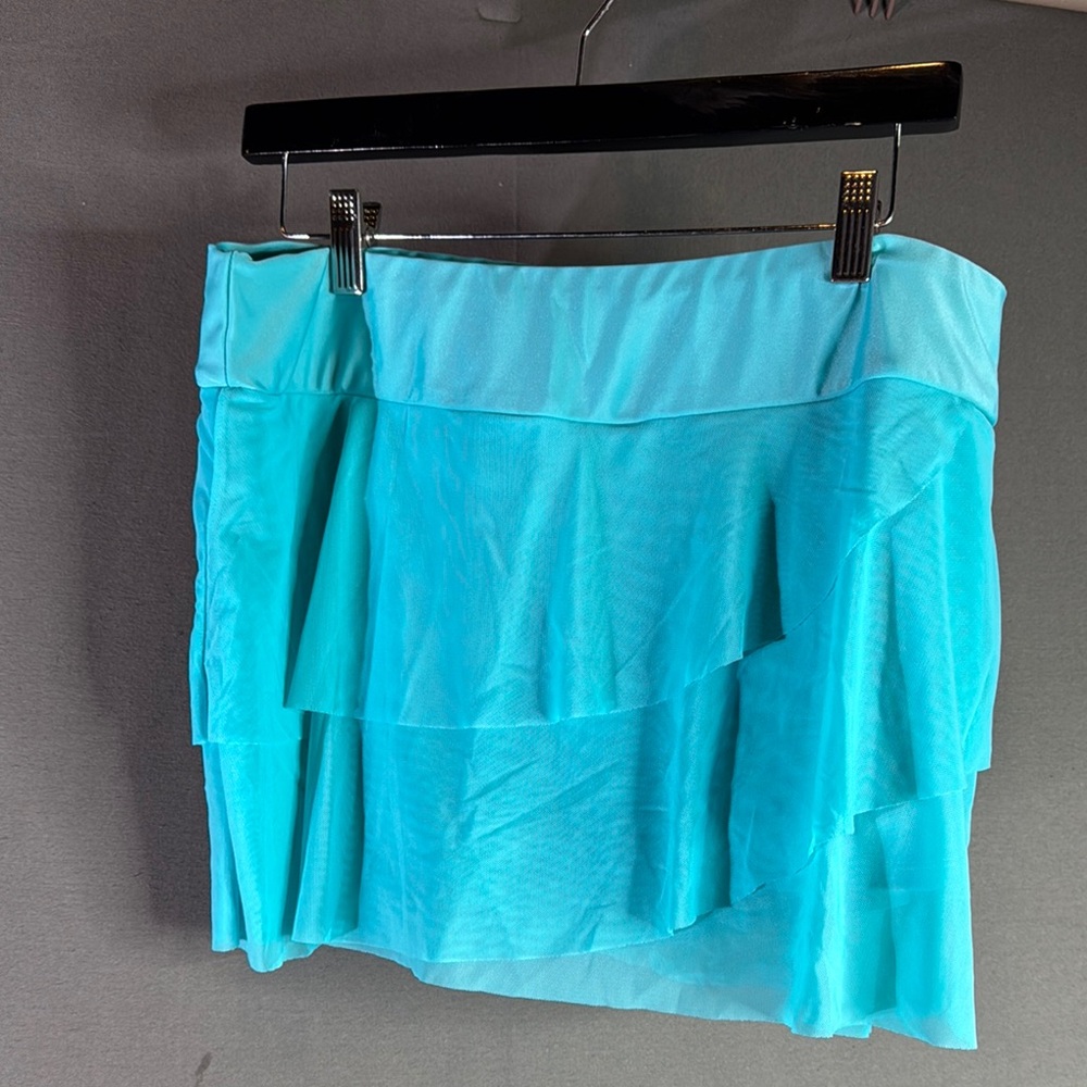 Elegant Blue Layered Skirt size large